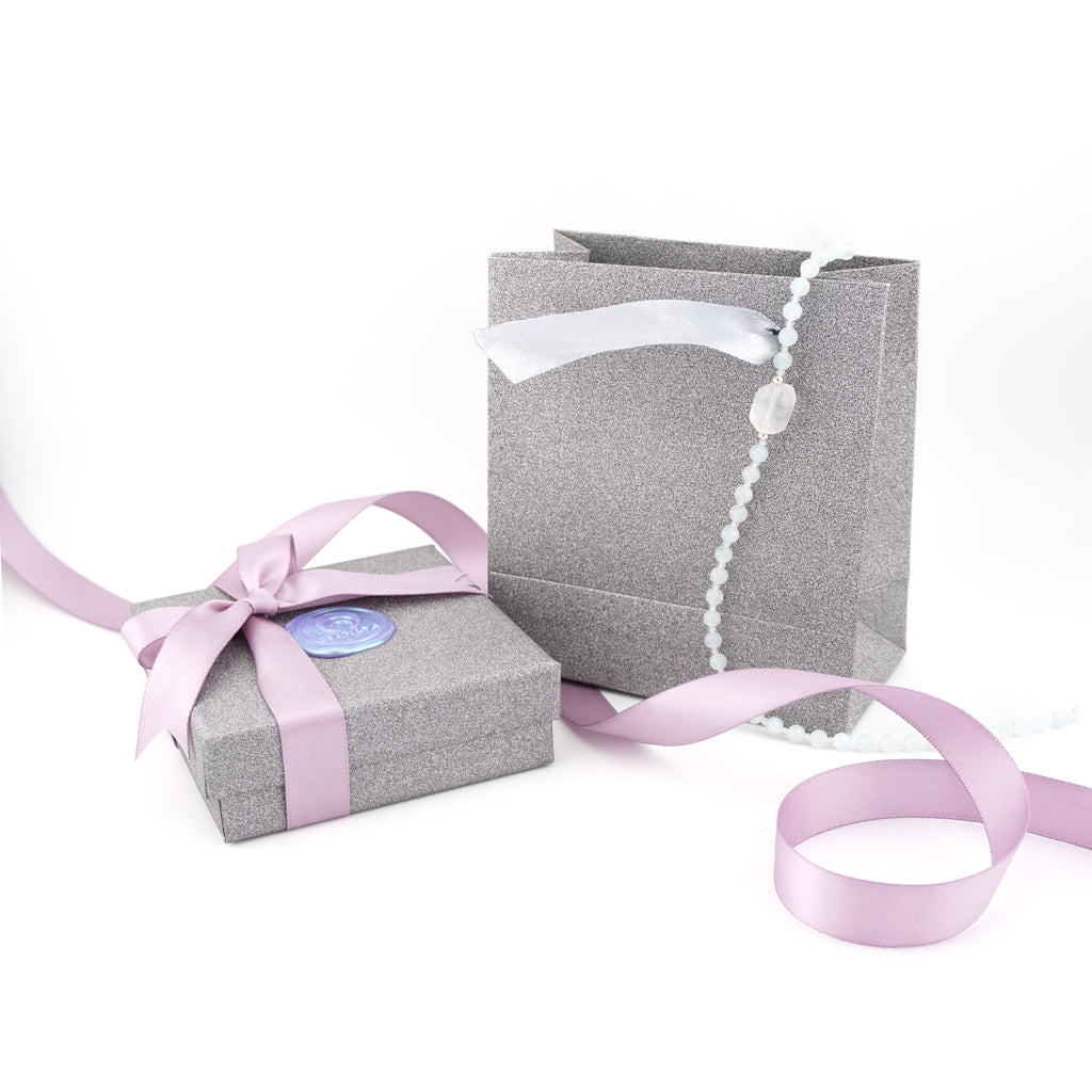 EVISILVA signature shimmer box and gift tote bag