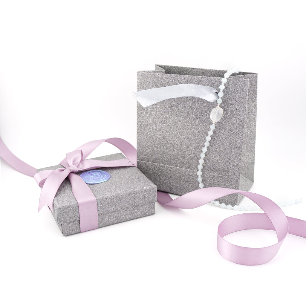EVISILVA signature shimmer box and gift tote bag