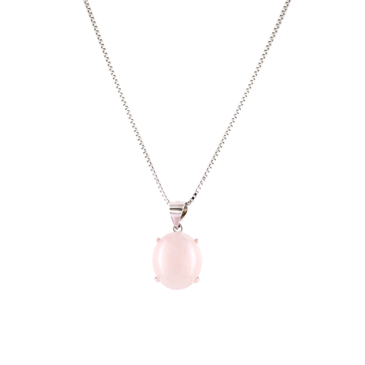 Natural Rose Quartz Disc & Garnet Beaded Choker | S925 Silver Necklace